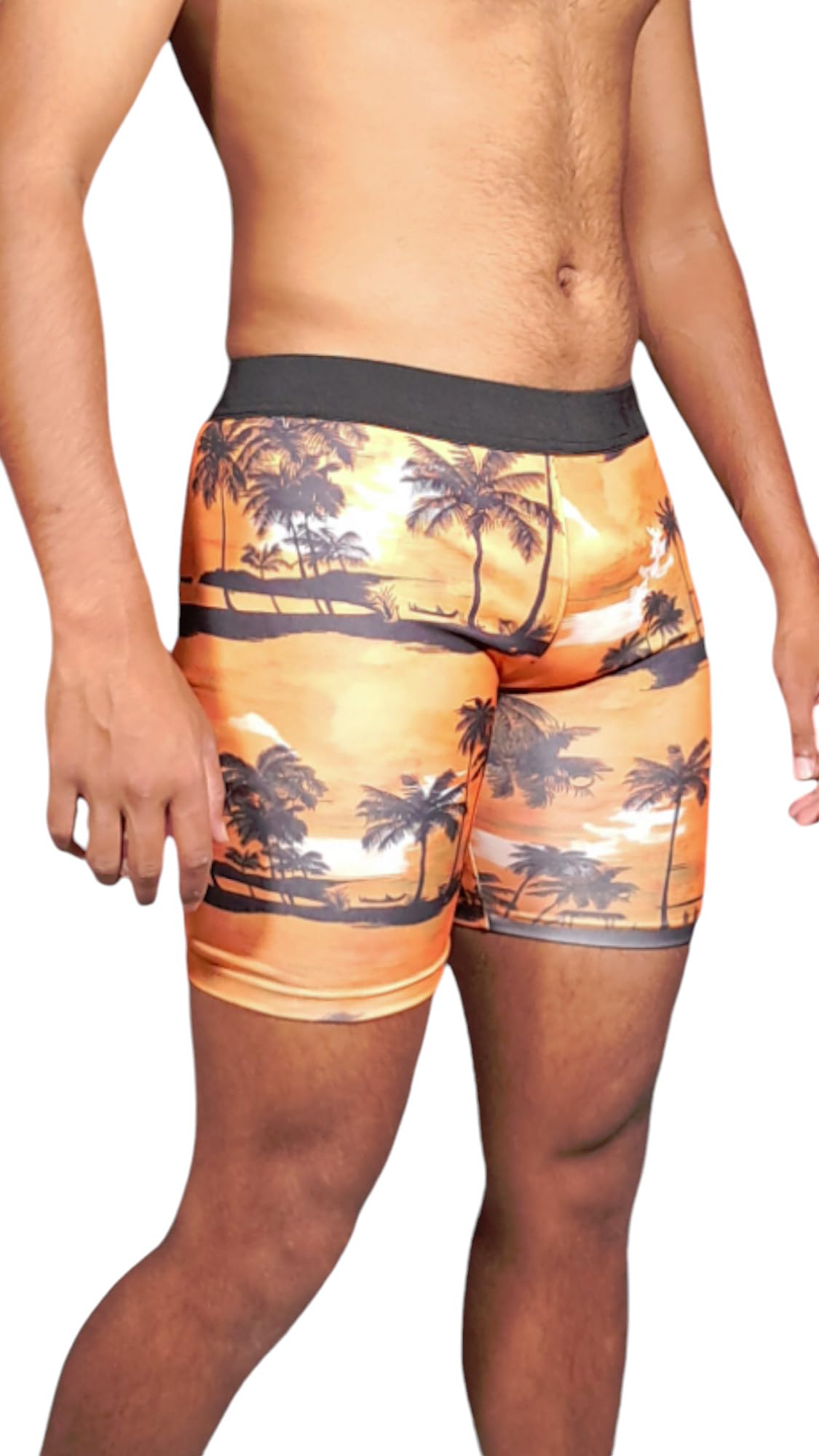 aqua holic Spandex Men's Regular Shorts | Stylish & Comfortable, Attractive Design, Multi-Purpose, Long-Lasting | Ideal for Casual Outings - Orange-picture-20