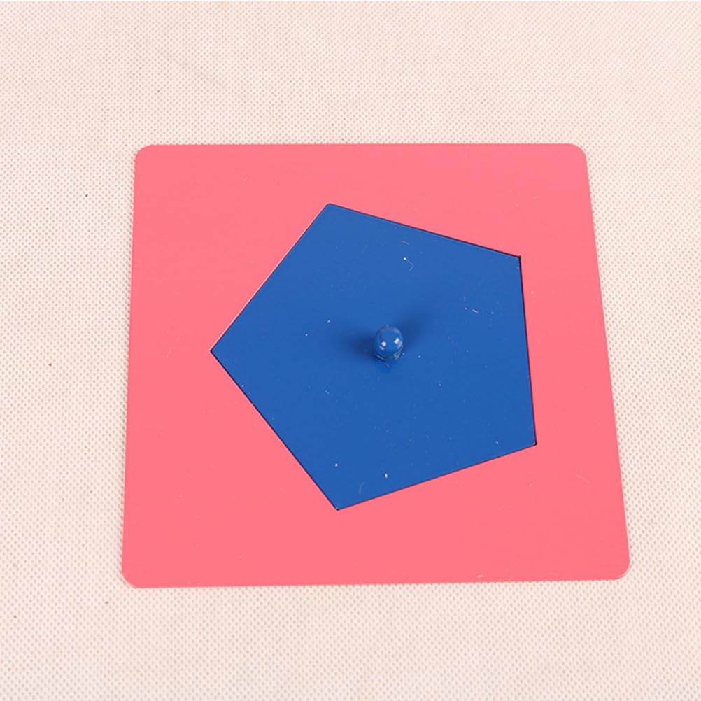 Montessori Metall Geometrische Einlegeplatten, Formknopf-Puzzle-Spielzeug