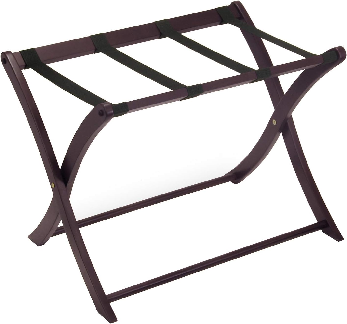 Scarlett Luggage Rack, for Guest Room, Foldable, No Assembly, Espresso