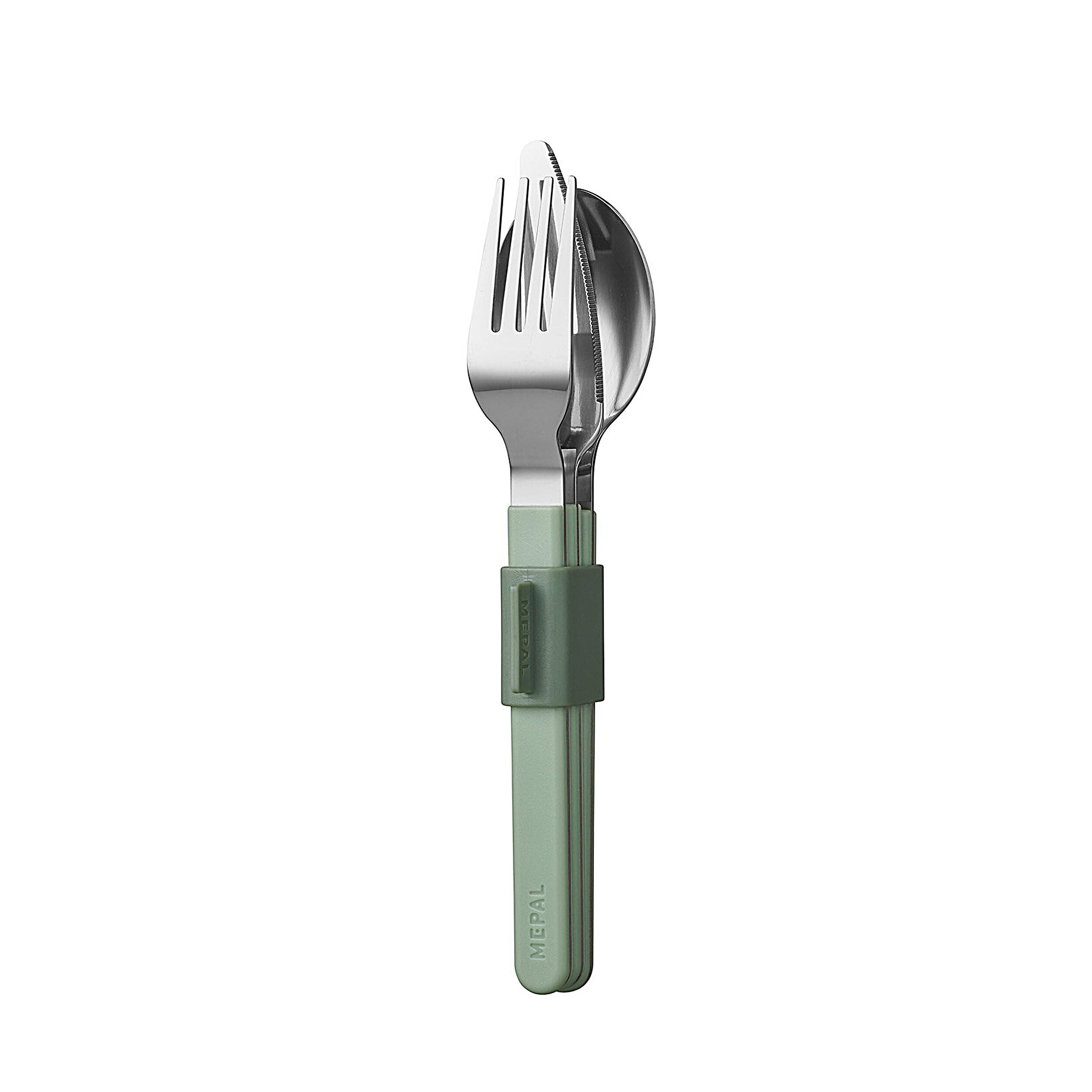 Mepal Set Cutlery Silueta 3-Piece, Nordic Sage
