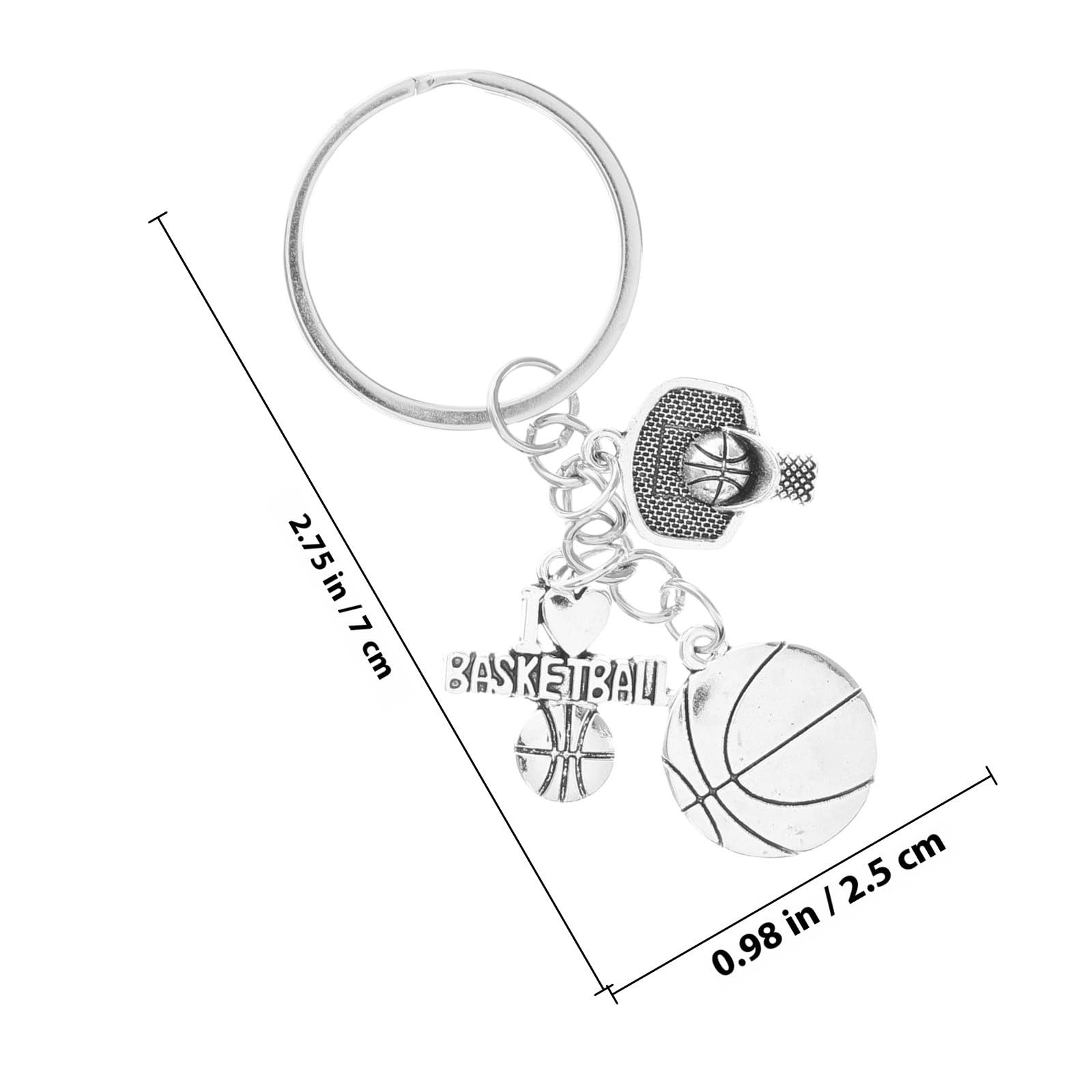 Alasum 1pezzi Portachiavi in Lega con Pendente Giocatore di Basket Portachiavi Sportivo Resistente in Metallo Accessorio Creativo per Zaino e Bomboniere Tema Basket Idea Regalo