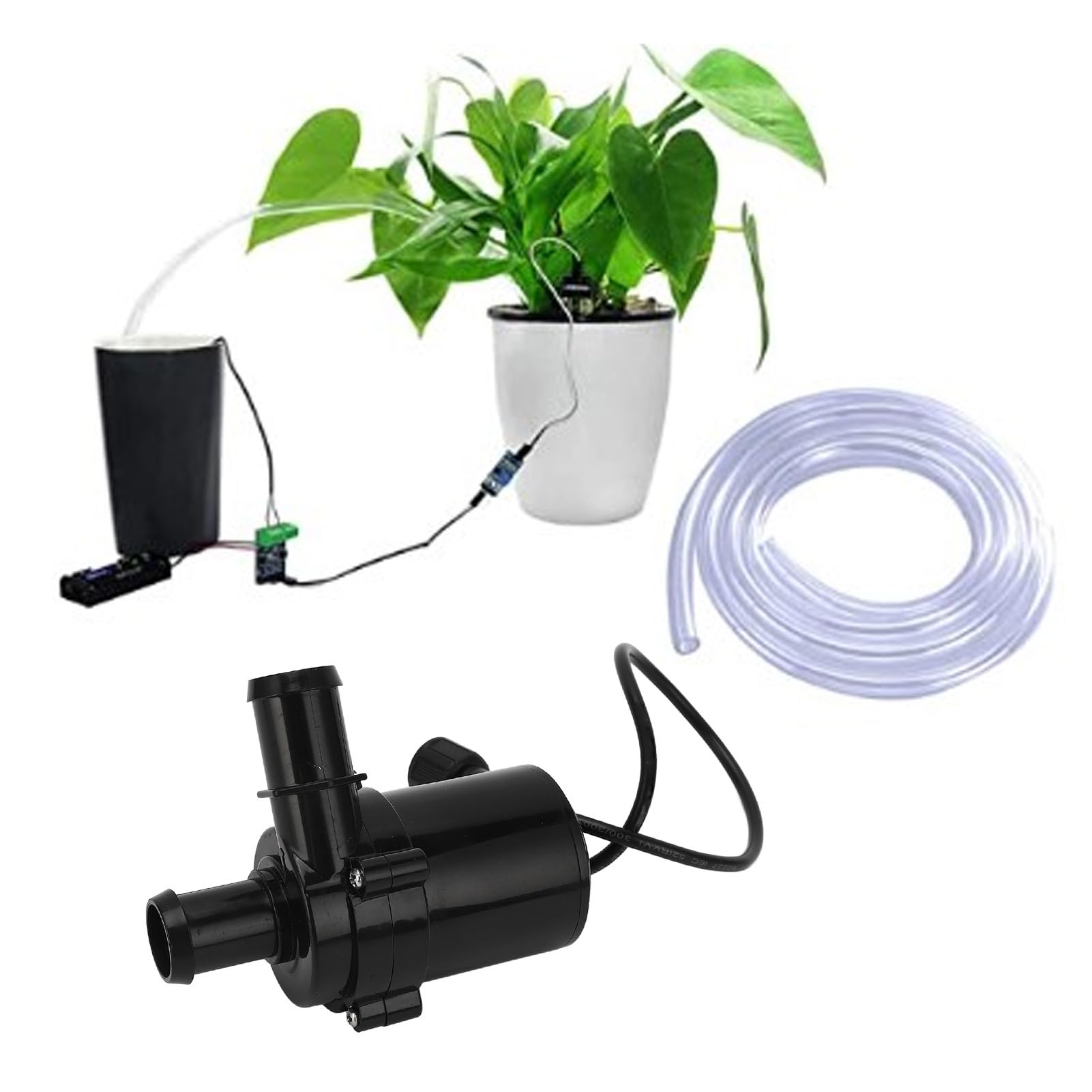 Bomba de agua sumergible sin escobillas de 12 V CC, caudal de 36 l/min, elevación de 10 m, ultra silenciosa para acuarios, estanques e hidroponía