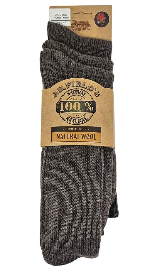 J.B. Field's 96% Merino Wool Weekender Casual Socks, Soft and Itch-free, For Hiking Trekking Running Socks, 3 Pairs4