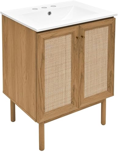 Vista 331 de Swiss Madison Classe - Lavabo de baño de roble de 24 pulgadas incluido