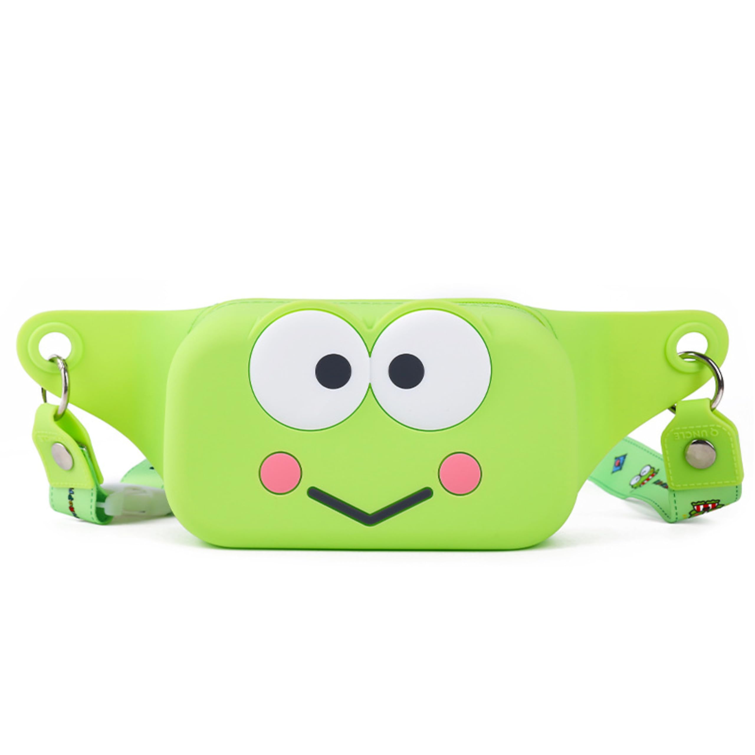carry trip Silicone Cartoon Fanny Bag for Kids - Cute Waterproof Anime Cartoon Waist Pack & Crossbody Coin Purse (Green)-picture-5