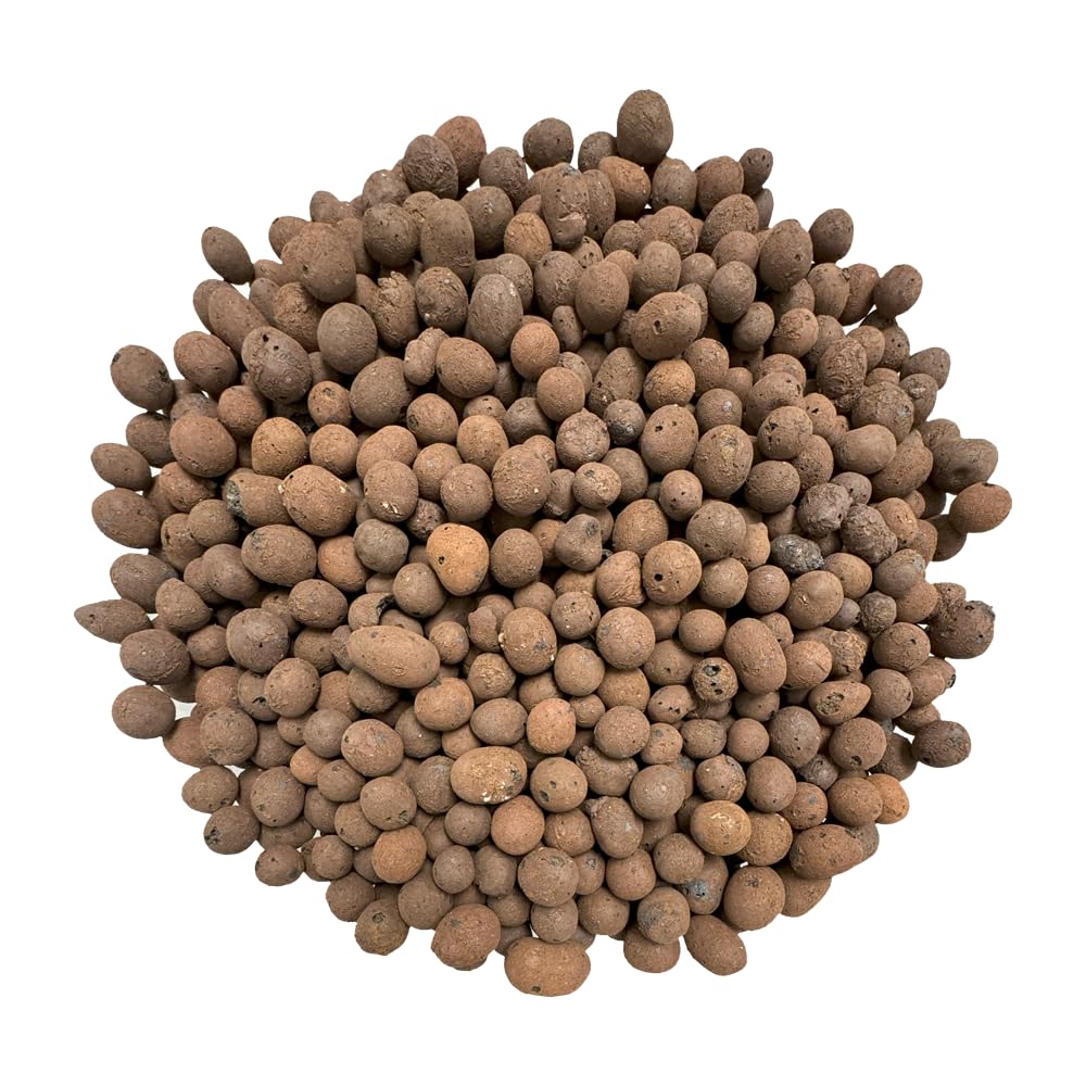 PGN Clay Pebbles for Hydroponic Growing - 30 Liters (12 Pounds) - Organic Expanded Clay Balls for Plants - PH Neutral Leca for Plants - Aquaponics and Hydroponics Supplies in a Resealable Storage Bag