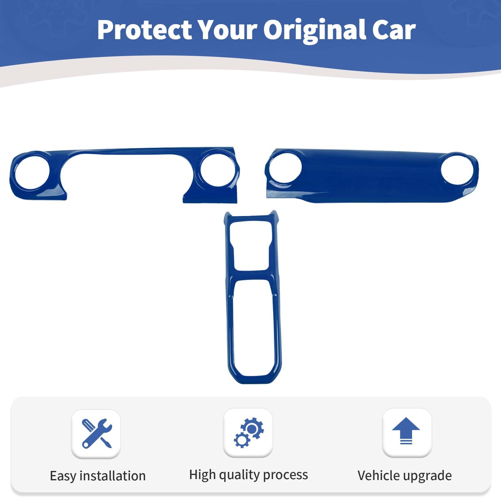 RT-TCZ for Wrangler JL Dash Trim Cover Blue, Gear Shift Panel Trim