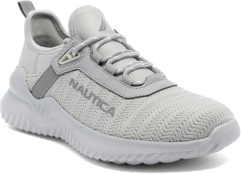 Nautica Women’s Casual Fashion Sneakers – Comfortable Walking Shoes with Knit Upper and Cushioned Support