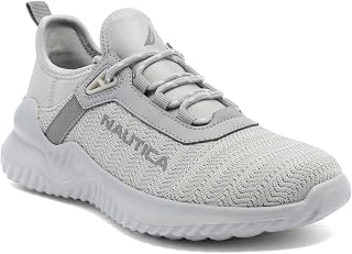 Nautica Women’s Casual Fashion Sneakers – Comfortable Walking Shoes with Knit Upper and Cushioned Support