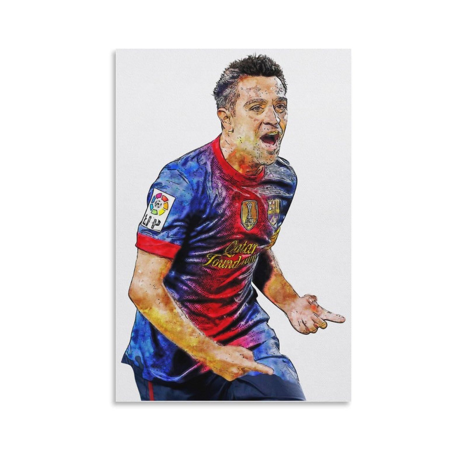 Amazon.co.jp: サッカースーパースター シャビ ポスター 装飾画