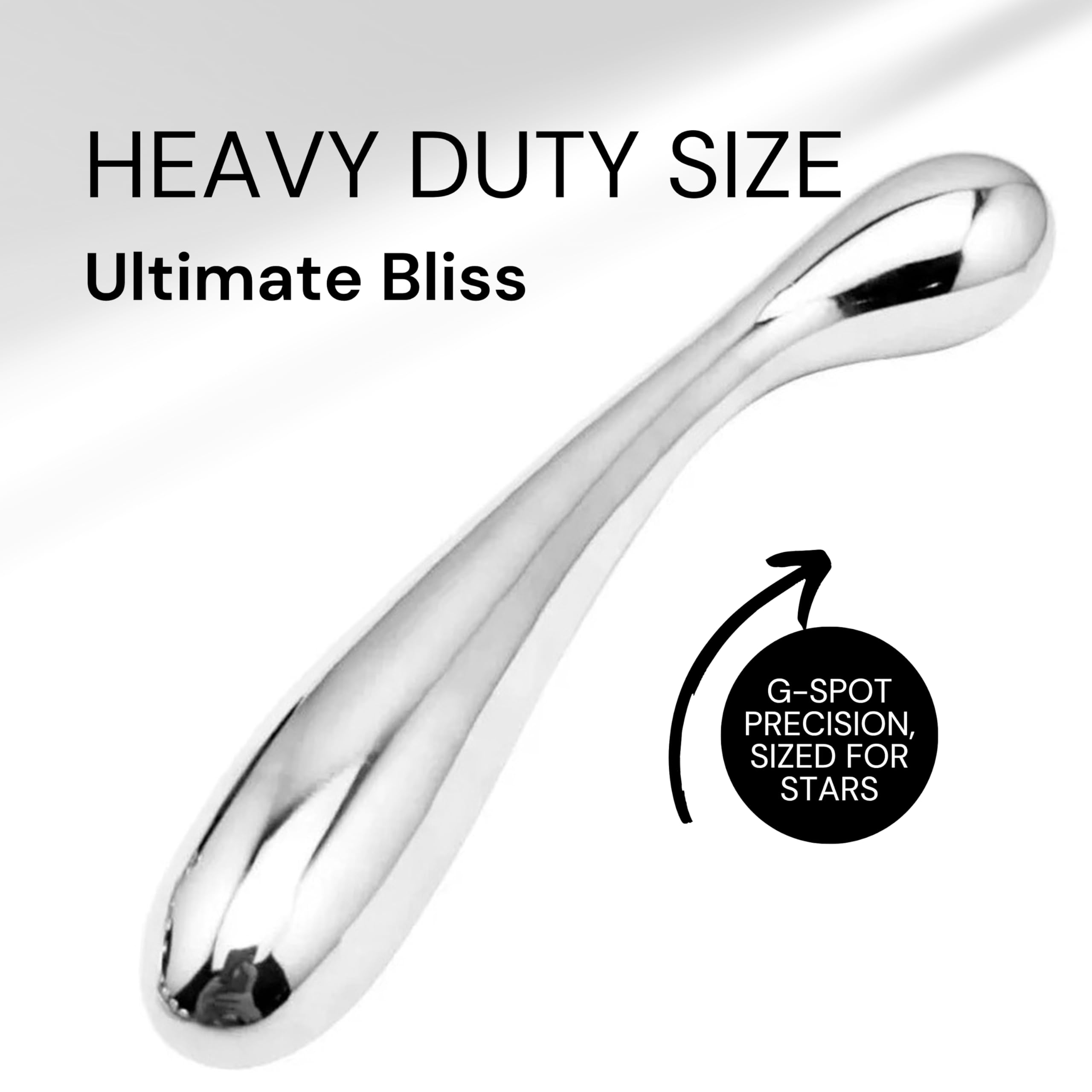 Dildo Anal Acero Inoxidable 21 cm 515 g – Doble Plug Anal ⌀2,5-3 cm – Estimulador Próstata Extremo para Parejas FOPS A138