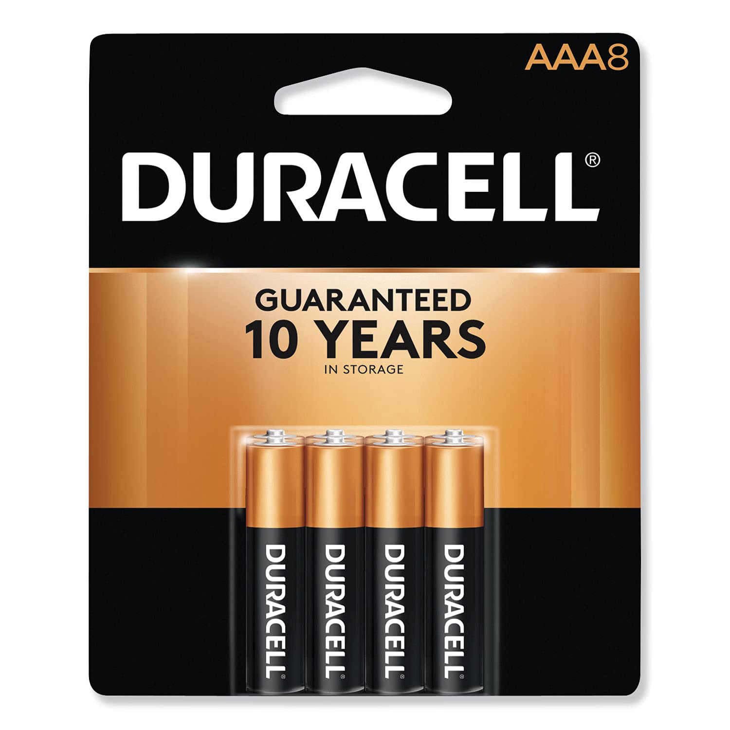 DURACELL MN2400B8Z CopperTop Alkaline Batteries, AAA, 8/PK