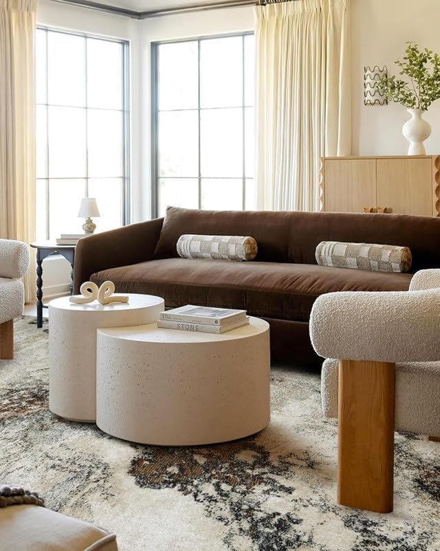 Image of 2 x 5 Feet Modern Carpet for Living Room | Non-Fade Soft Floor Rug for Hall & Bedroom | Easy Clean & Non-Slip Backing