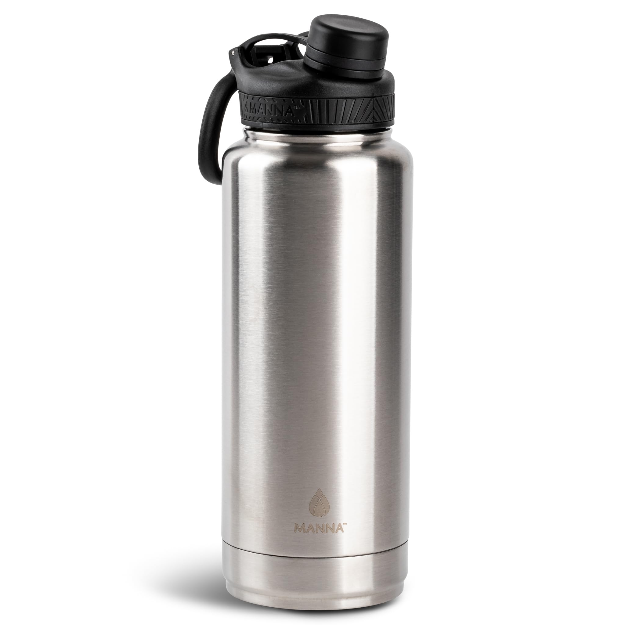 Manna Saratoga Double-wall Insulated Stainless Steel Bottle - 40 Oz - Stainless Steel