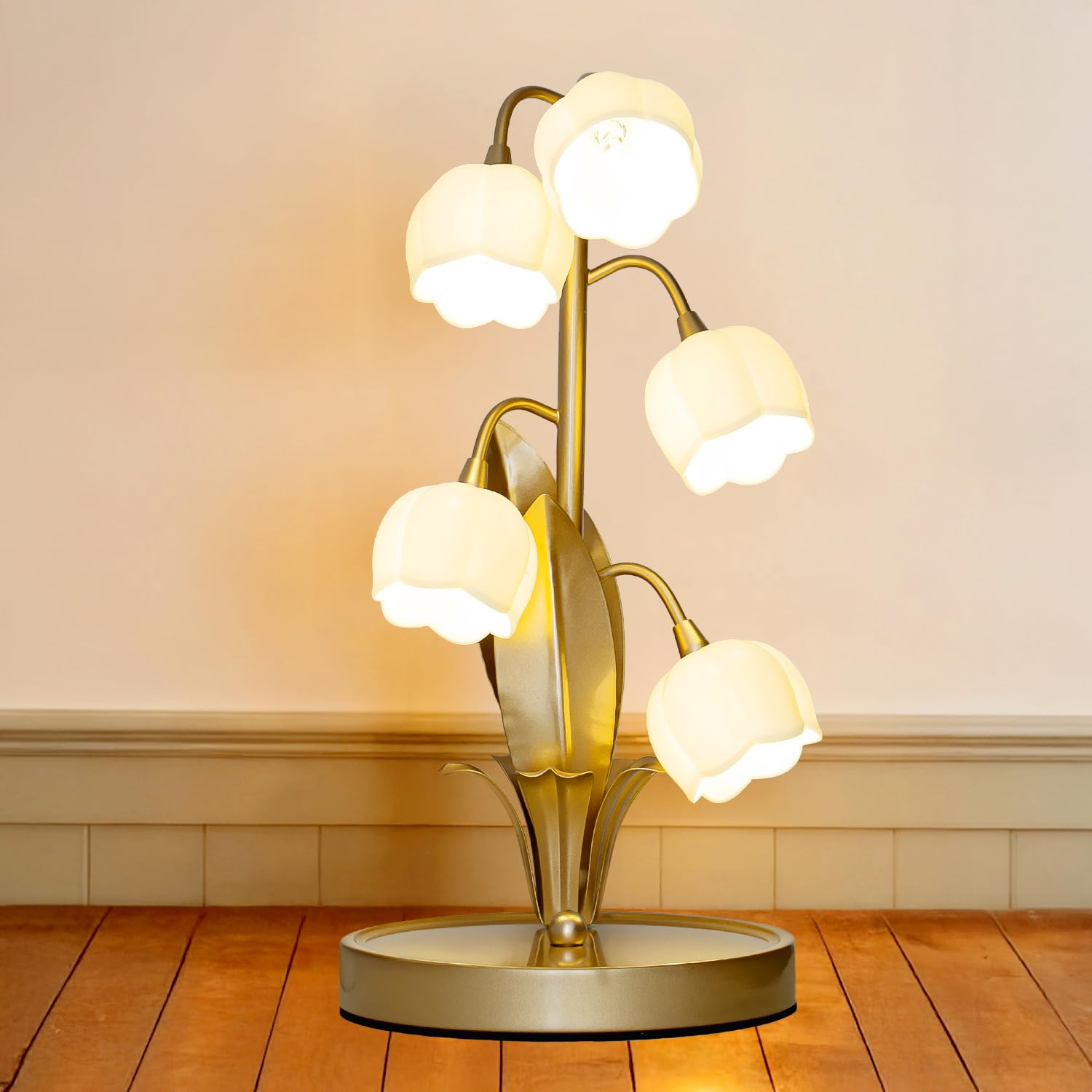 WERFOP Flower Table Lamp, Lily of The Valley Lamp for Bedside