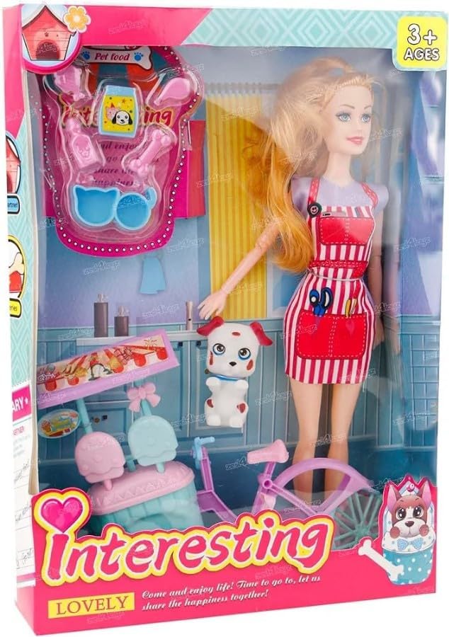 - SHAKTISM Doll Set for Girls with Makeup, Dress, Accessories, Wardrobe Closet, Hangers, Necklace, Multicolor, 3 Years and Up (Interesting Doll)