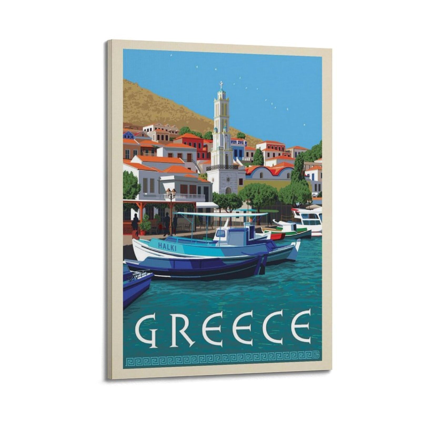 Poster Grèce île de Halki WIZIGM impression toile esthétique premium - 6