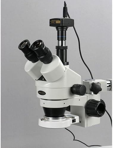 Miniatura 3 de AmScope SM-3T-54S-M Microscopio Digital Profesional Trinocular Estéreo Zoom, WH10x Oculares, Aumento 7X-45X, Objetivo de Zoom 0.7X-4.5X, Luz LED de