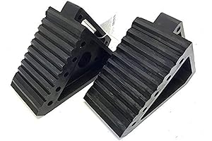 MAXXHAUL Heavy Duty Rubber Big-Rig Truck Wheel Chocks (Pair)