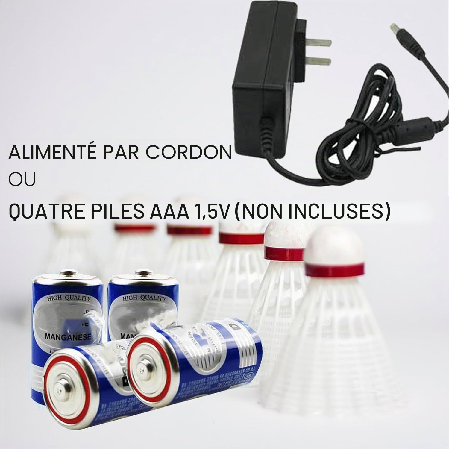 Machine à Servir Automatique pour Badminton, Robot Lanceur de Volants, Mode intérieur/extérieur, Lanceur de balles intégré pour Jardins/Parcs/pelouses