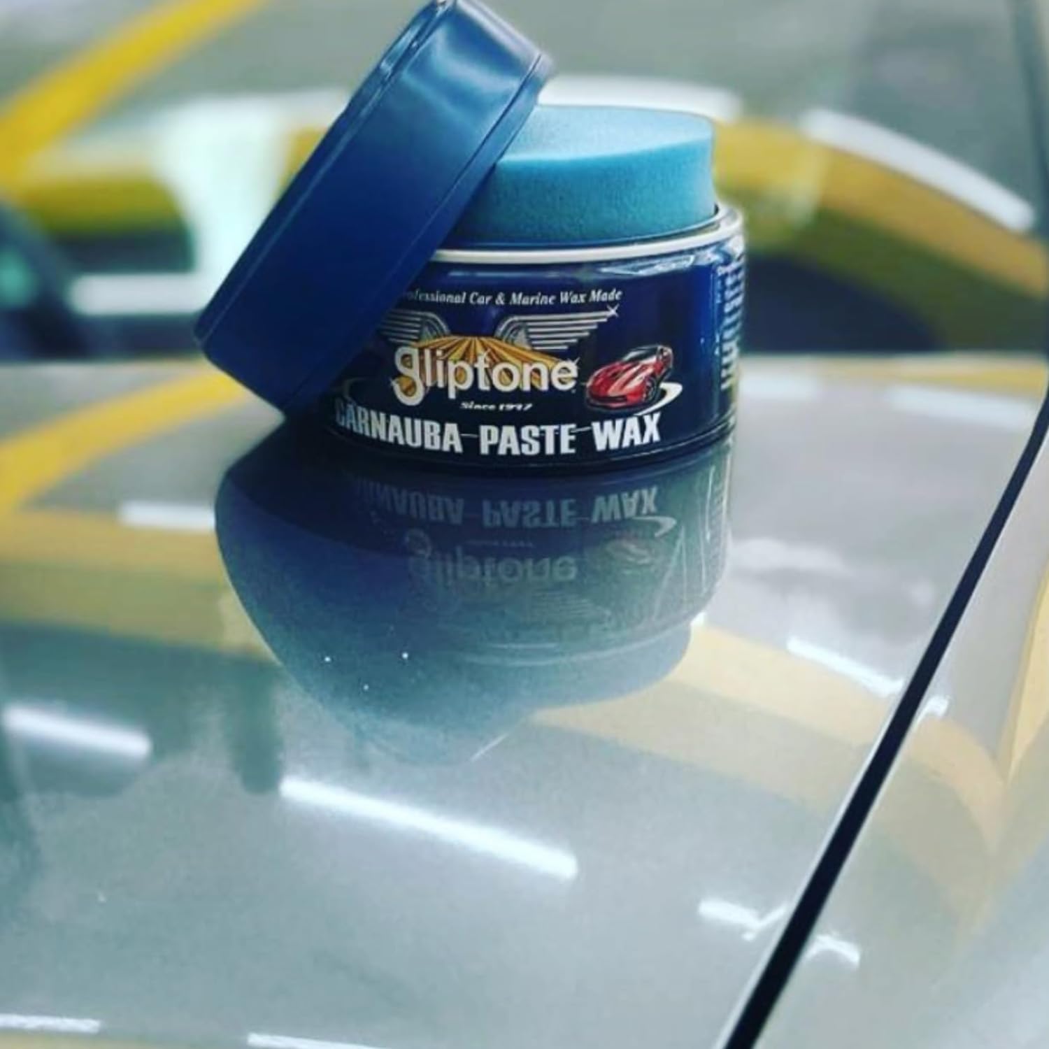Gliptone Carnauba Paste Wax, Original Brazilian Carnauba Formula for Maximum Surface Protection and Long-Lasting Brilliant Shine, Easy Apply & Remove, 10.5 Oz