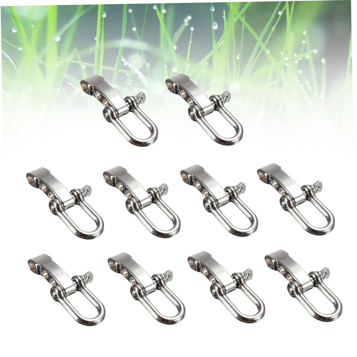 Veemoon Stainless Steel u Shaped Snap Shackle 10pcs Set for Marine Architectural and Outdoor Activities