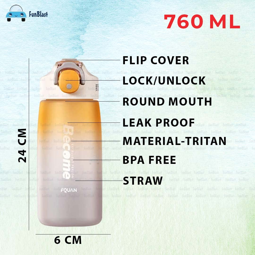 FunBlast Tritan Water Bottle - Leakproof & BPA Free -3