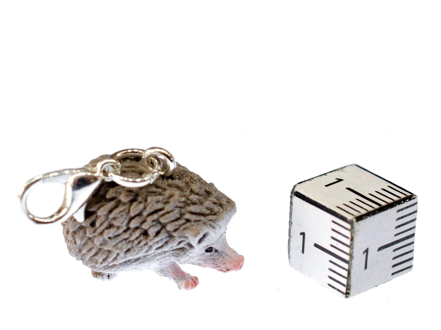 Miniblings hérisson Charm Tirette Caoutchouc Animal Automne Bijoux Enfants de 20 mm - Bijoux Fantaisie Main argenté plaqué I Pendentifs - breloque Pendentif - Pendentif pour Bracelet
