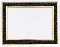 Vista 1 de Great Papers! Certificado de lámina dorada en relieve con marco negro para reconocimiento, logros y apreciación, compatible con láser y inyección