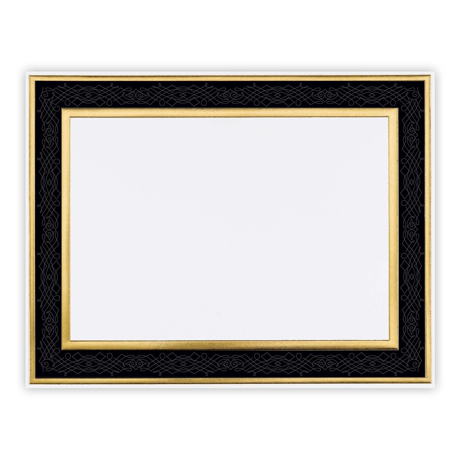 Great Papers! Black Frame Embossed Gold Foil Certificate for Recognition, Accomplishments and Appreciation, Laser and Inkjet Compatible, 8.5” x 11” 15 Count (20103772)