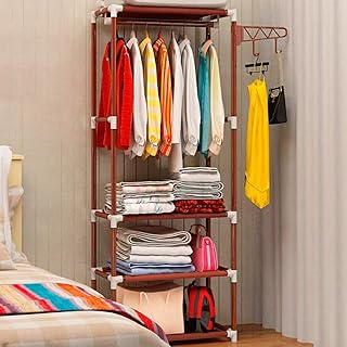 JHDDP3. Armadio semplice in metallo cappotto di ferro rack pavimento in piedi vestiti appeso stoccaggio mensola vestiti appendiabiti rack da camera da letto mobili for la casa organizzatore di casa 17