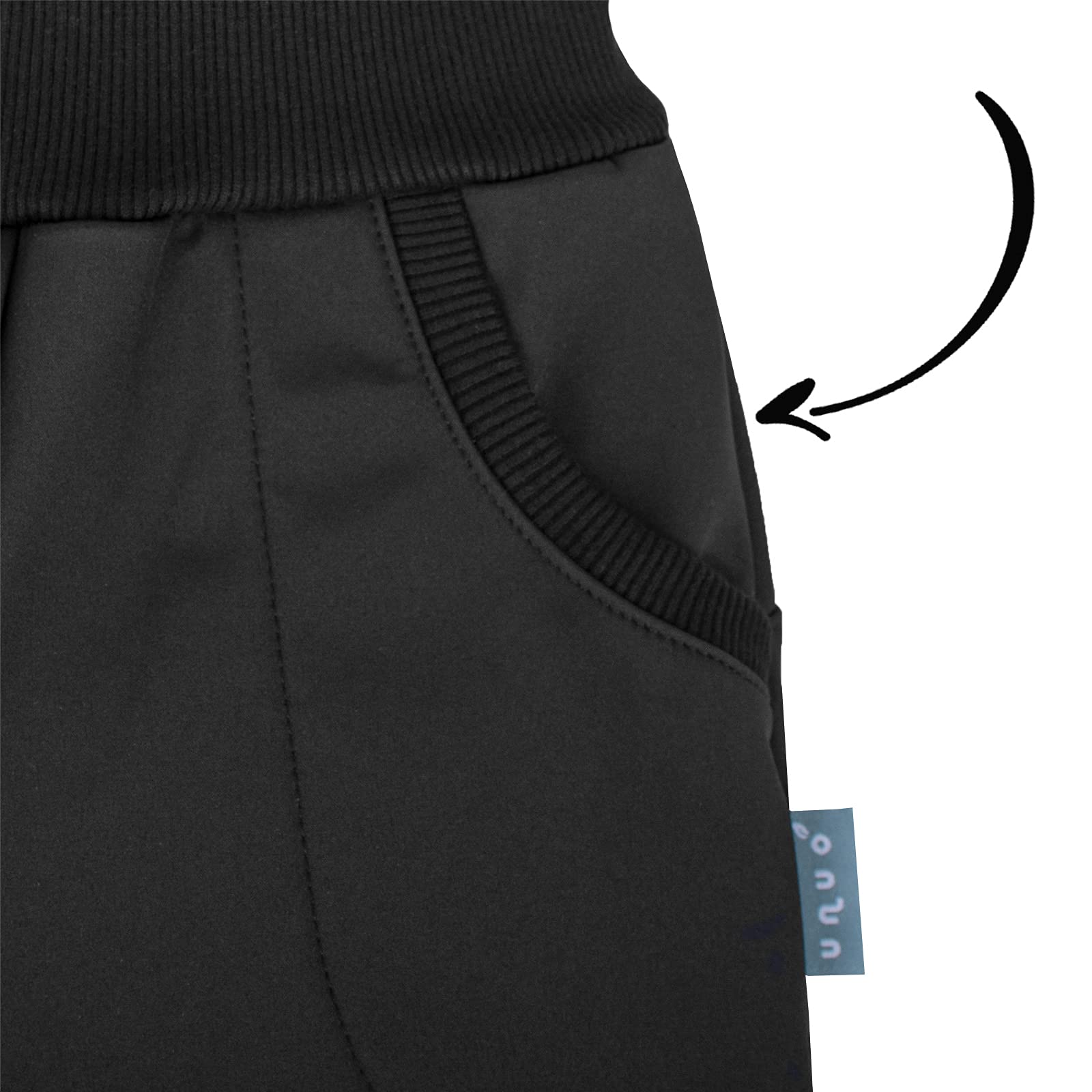 Kinder Unisex Softshell Hose mit Fleece Wasserabweisend und Winddichte Atmungsaktive Outdoorhose Funktionshose Street