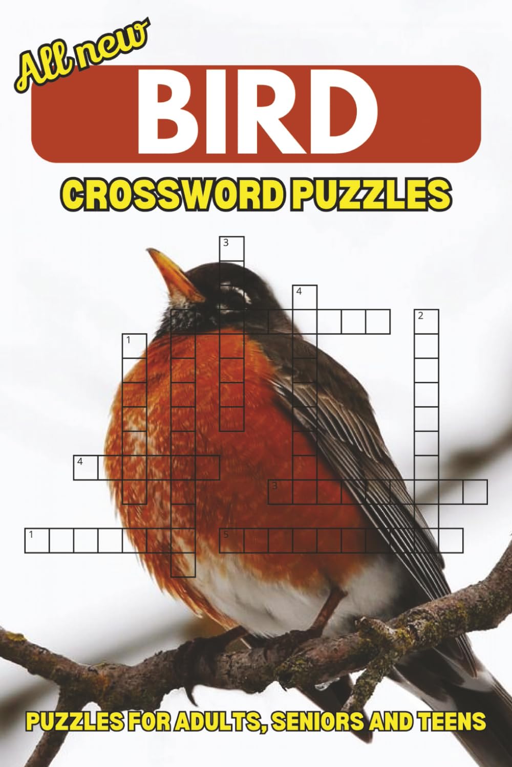 Bird Crossword Puzzle Book: Crossword puzzles with easy to read print about Birds, Ornithology and Bird watchers, 9 inches, 120 pages, 50+ puzzles | Gifts for Vacations, Holidays and Recreation.