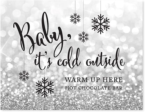 Miniatura 148 de Andaz Press Letreros de fiesta de boda, purpurina plateada brillante, 8.5 x 11 pulgadas, letrero de mesa de postre de recepción de barra de Food