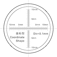 Vista 3 de 2 reglas para microscopio, calibración de micrómetro, línea deslizante, ancho de partículas, herramienta de medición de diámetro de alta precisión