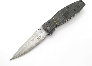 Seki Japan MC-181G Nobunaga Micarta & SPG2 San Mai Folding Hunter Knife, black - Mcusta