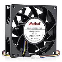 Vista 1 de Wathai 80mm x 25mm PC Computer Case Fan PWM 12V 4Pin Fan High Static Pressure for Server Box Enclosure CPU Cooler Cooling
