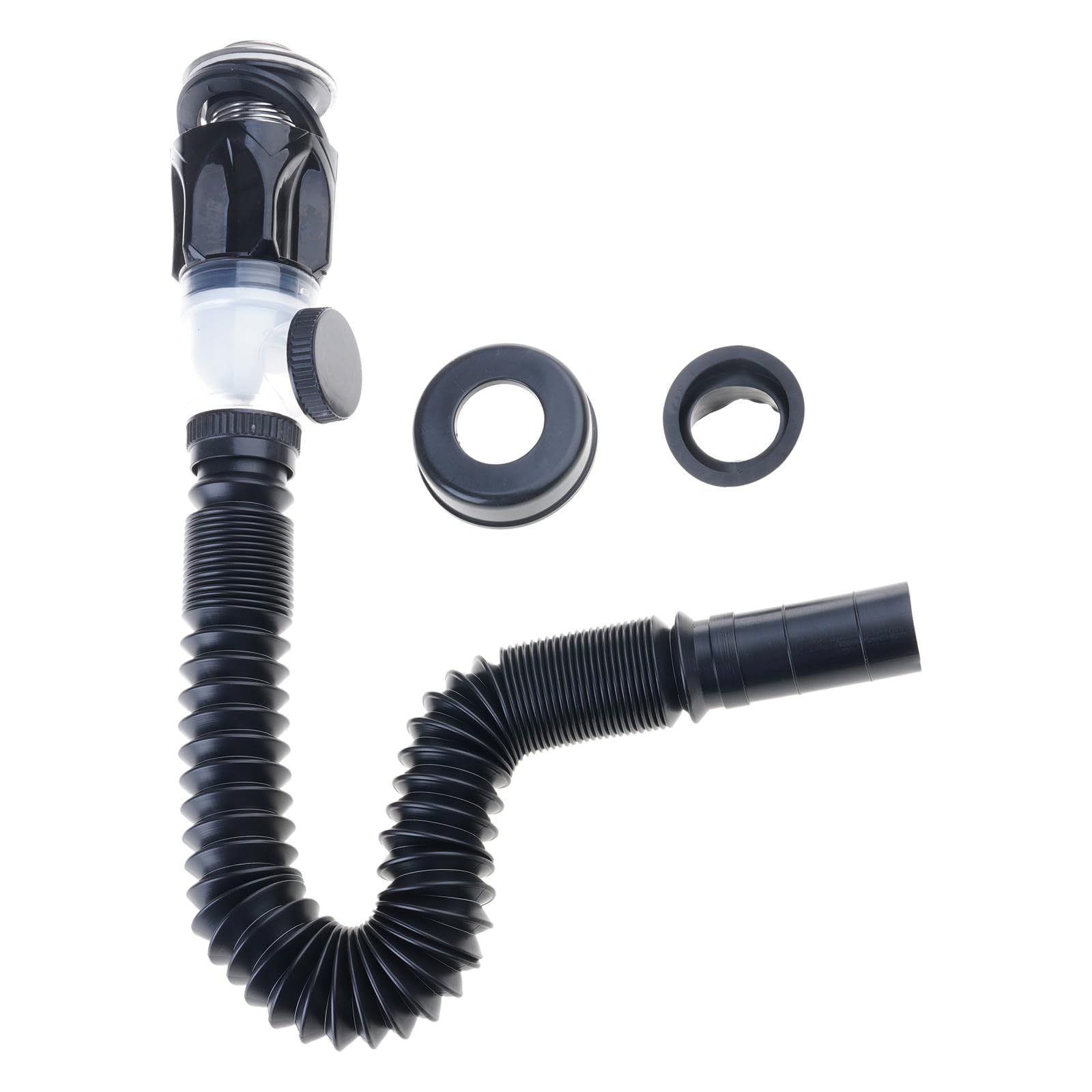 Ljmyy Kitchen Sink Drain Pipe Flexible Stretchable Strainer Pipelines Washbasin Anticlogging Sink Strainer Hose