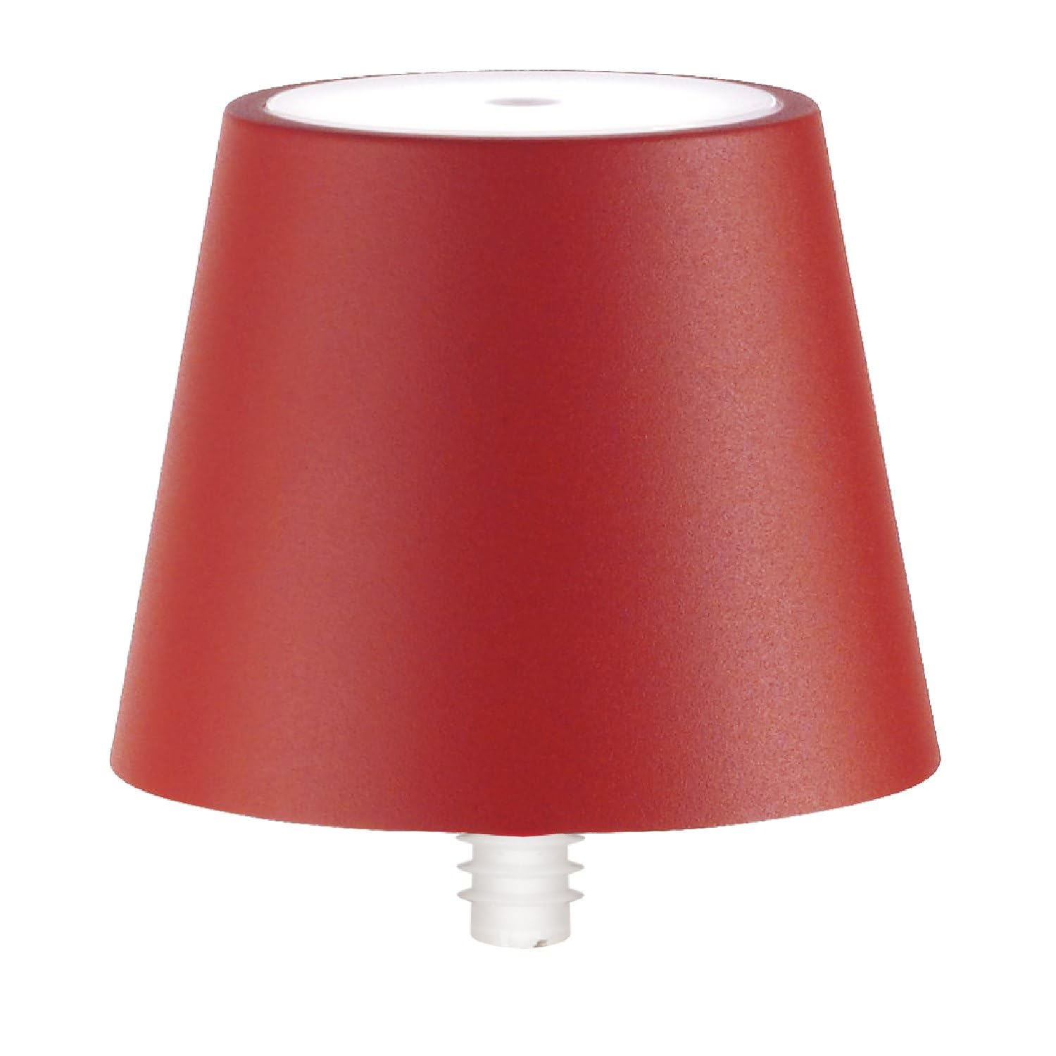 Zafferano, Lampada Poldina Stopper, Lampada per Bottiglia Ricaricabile e Senza Fili con Controllo Touch, Adatta per Salotto ed Esterni, Dimmer, 2200-3000 K, Altezza 11 cm, Colore Rosso