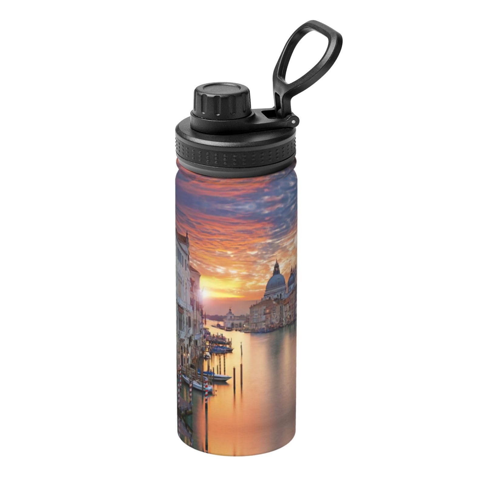 Bouteille d'eau isotherme anti-fuite en acier inoxydable Grand Canal 532 ml