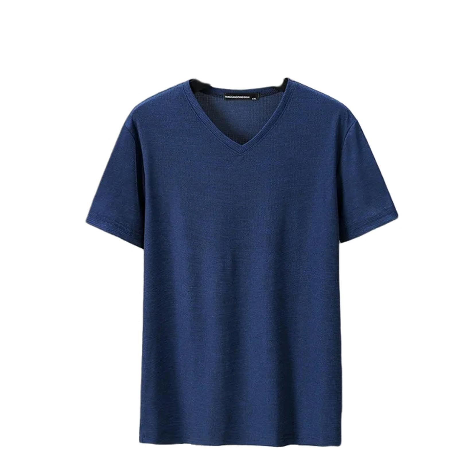 TEidea Męskie T-shirty Letnie Plus Size Casual T Shirt Cienki Facet Luźny Oddychający Krótki Rękaw, Y, 10XL