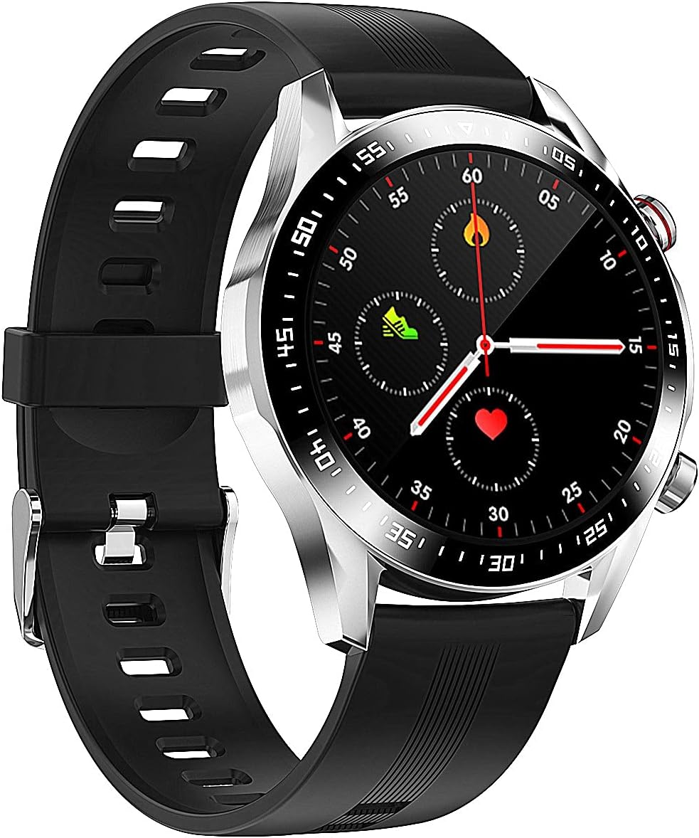 Smart Watch for Men with Bluetooth Calls Fitness Tracker Mens with Blood Pressure Monitor Heart Rate Sleep Compatible with iOS and Android Phones Waterproof Pedometer Calorie Counter Running