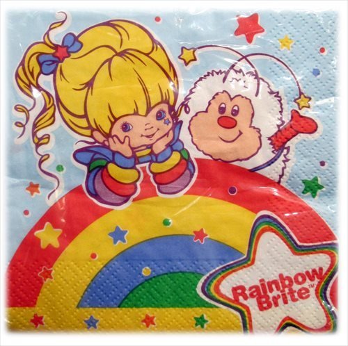 Rainbow Brite Beverage Napkins - 16 napkins 2-Ply