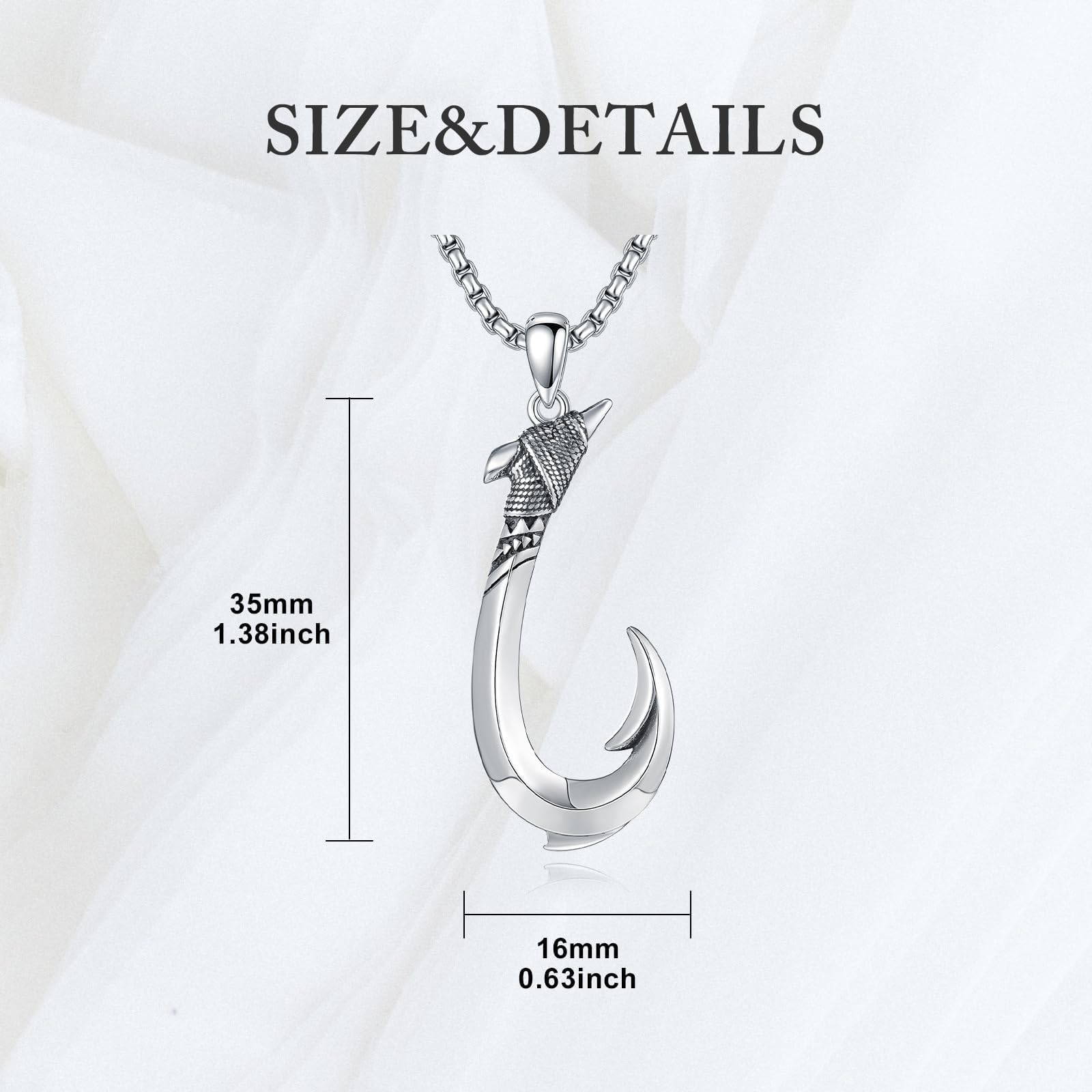 Ami da pesca, collana in argento sterling 925, ciondolo vintage Hip Hop Punk, gioielli per uomini e uomini