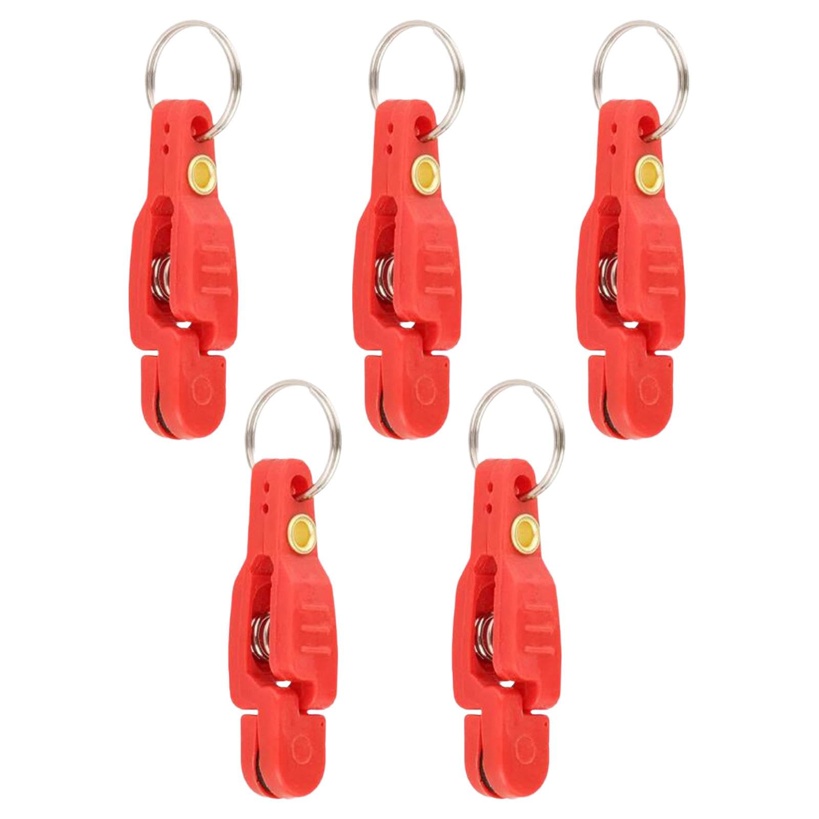 ATORSE 5 Pieces Heavy Tension Snap Release Clips for Weight Boat Fishing Downrigger Red-image-47