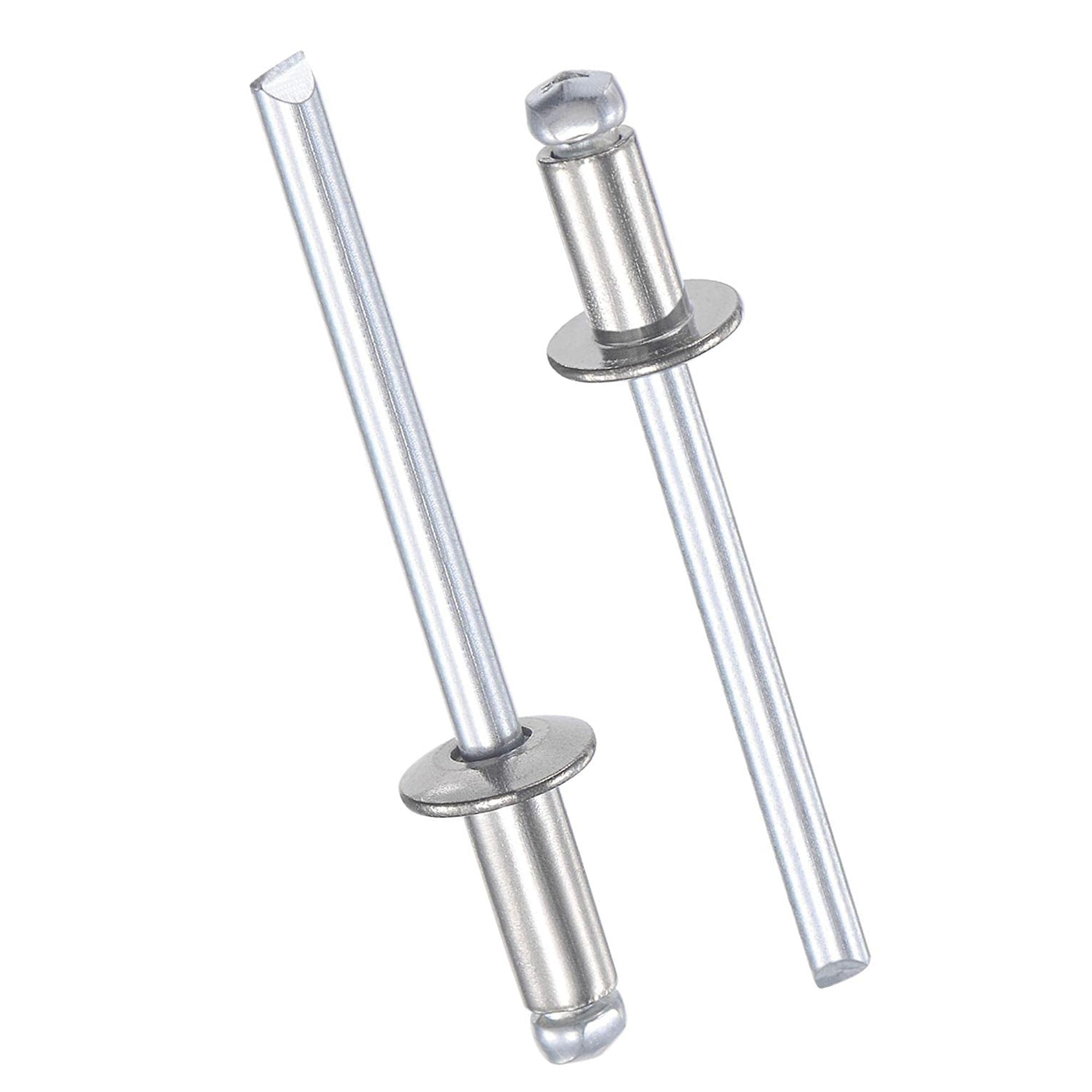 TOP-VIGOR 304 Stainless Steel Blind Rivets 4mm x 8mm, Pop Rivets for Metal, Steel Rivets with Pull Mandrel, Blind Rivets Set for Use with Rivet Gun, 50 Pack