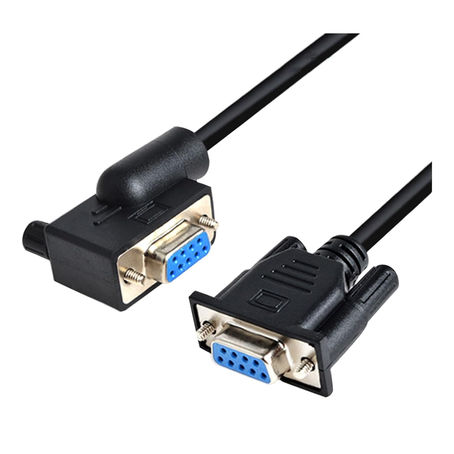 FENG GUO Angled DB9 Parallel Cable Female to Female Computer Extension Cable 5ft(Left Angled)