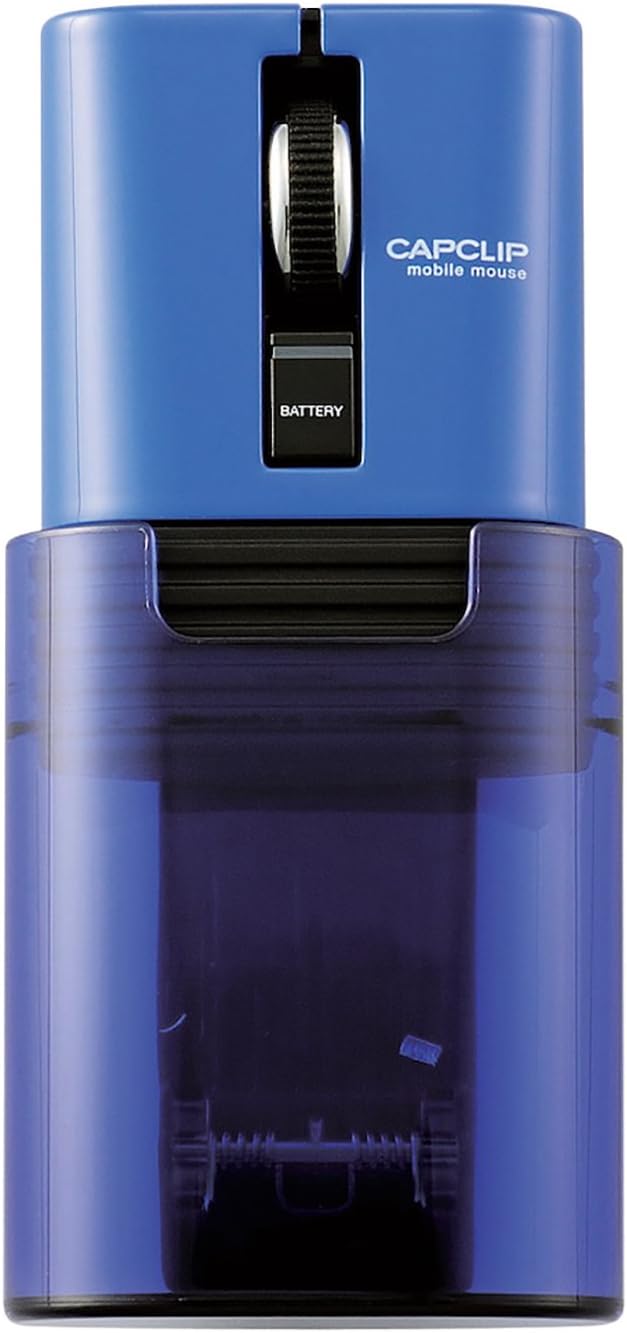 ELECOM M-CC2BRSBU Wireless"CAPCLIP" Mouse Bluetooth Silent 95% Reduction of Clicking Sounds, Blue