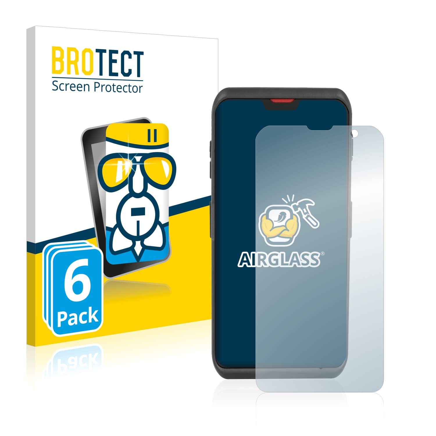 BROTECT Protector Pantalla Cristal para Honeywell Scanpal EDA52/ EDA5S Protector Vidrio (6 Unidades) - [Dureza 9H, Anti-Arañazos]