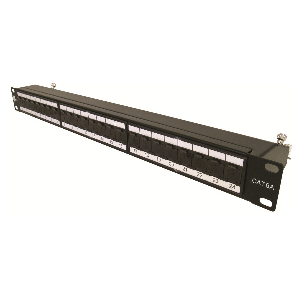 Vertical Cable Vertical Cable Cat6A 24 Port Shielded Krone Type 19" Horizontal Rackmount 1U Patch Panel